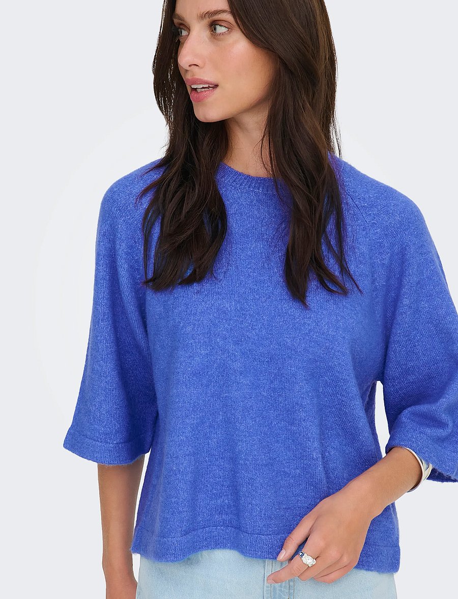 ONLY - ONLSIMONI 3/4 PULLOVER KNT NOOS - megztiniai - ultramarine - 5