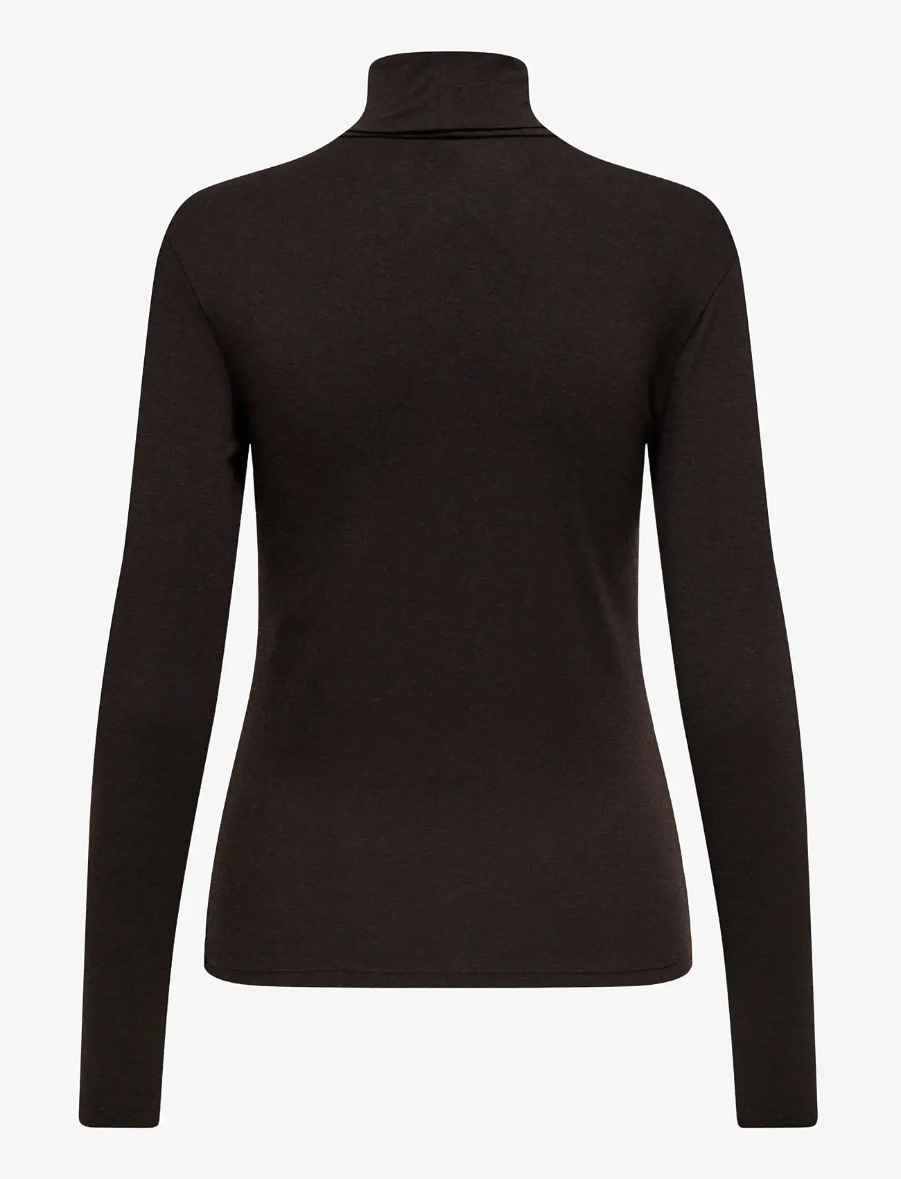 ONLY - ONLSIA L/S ROLL NECK TOP BOX JRS - langärmlige tops - black coffee - 1