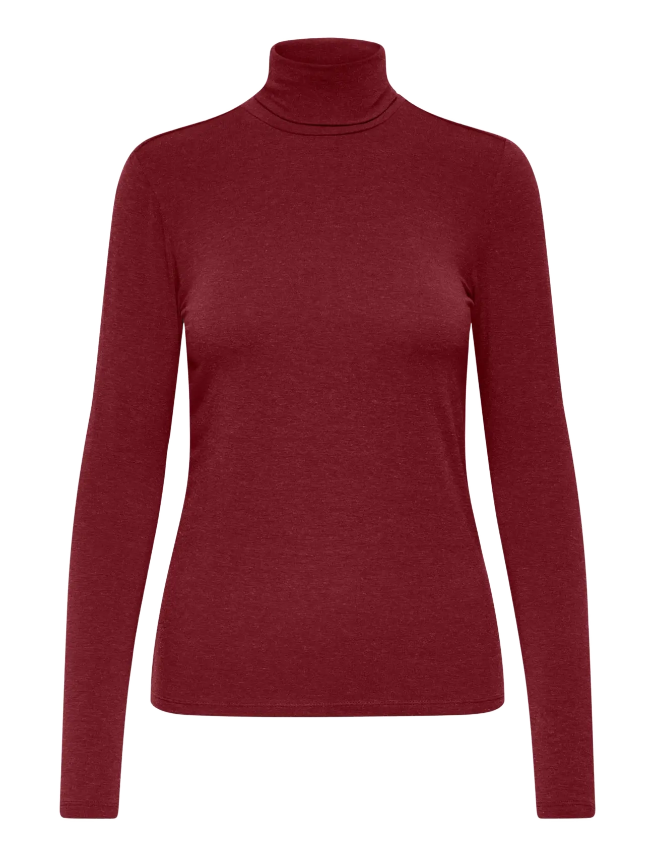 ONLY Onlsia L/S Roll Neck Top Box Jrs, S, T-shirts & Oberteile, Burgunderrot - Long-sleeved, Frauen