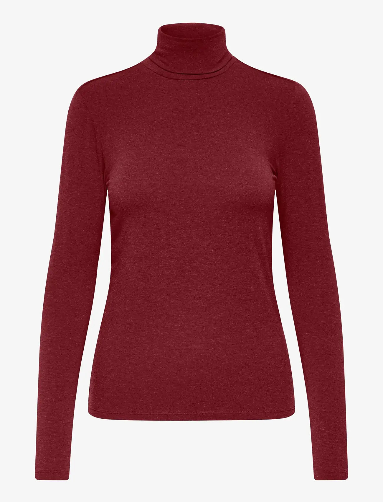 ONLY - ONLSIA L/S ROLL NECK TOP BOX JRS - langärmlige tops - cabernet - 0