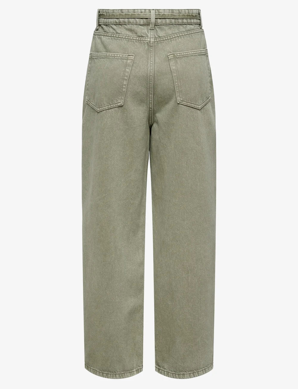 ONLY - ONLBLEECKER MW BELT LOOSE LONG PANT PNT - brede jeans - deep lichen green - 2