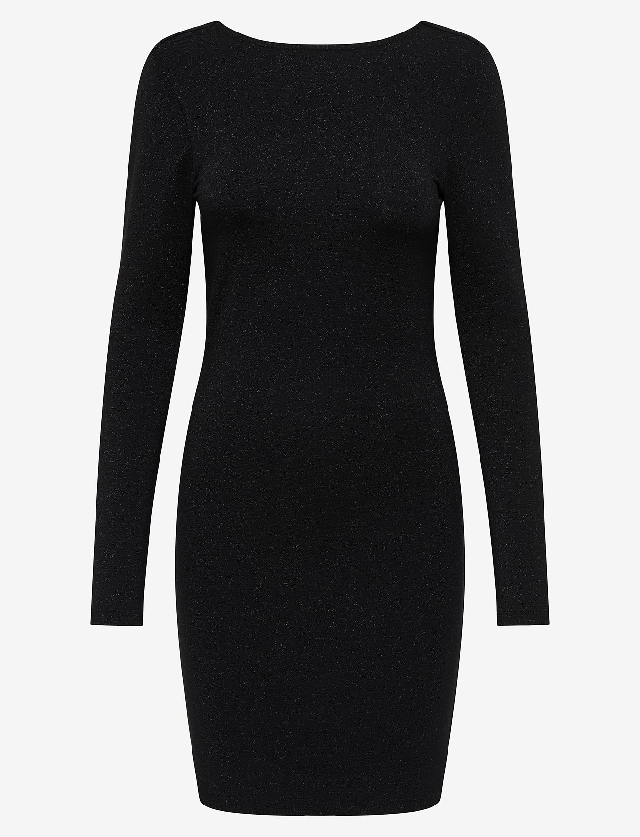 ONLY - ONLROMA L/S ROUND BACK DRESS JRS - festklänningar - black - 0