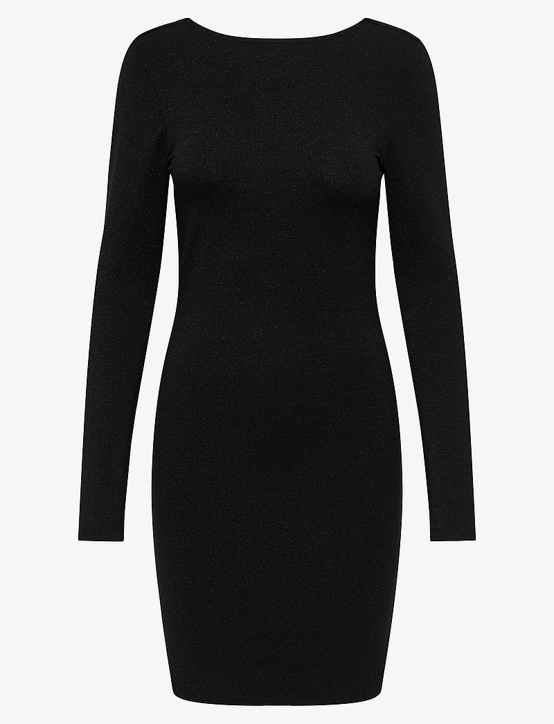 ONLY - ONLROMA L/S ROUND BACK DRESS JRS - festklänningar - black - 0