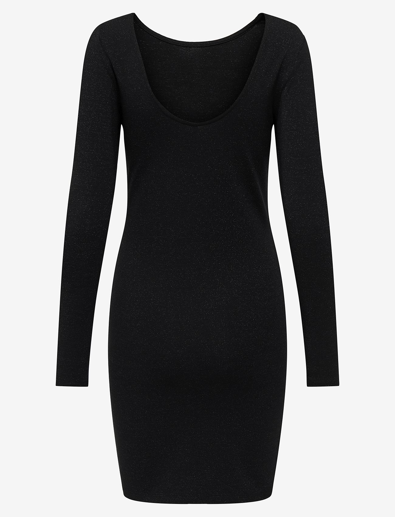 ONLY - ONLROMA L/S ROUND BACK DRESS JRS - festklänningar - black - 1