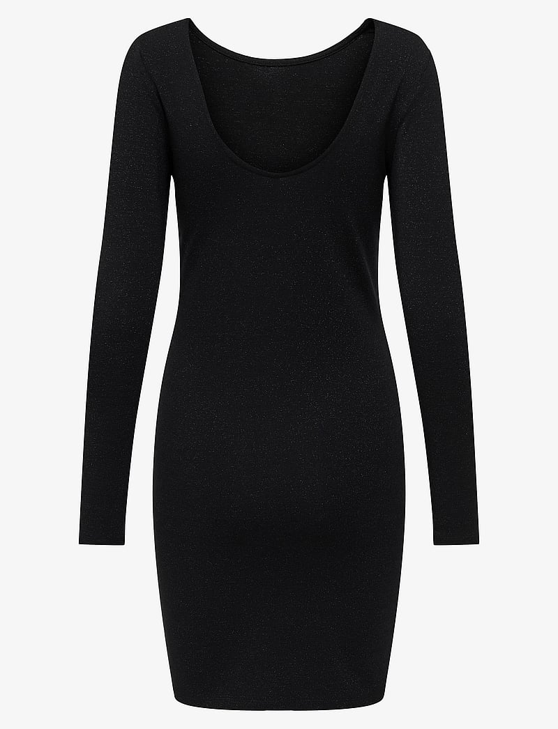 ONLY - ONLROMA L/S ROUND BACK DRESS JRS - festklänningar - black - 1