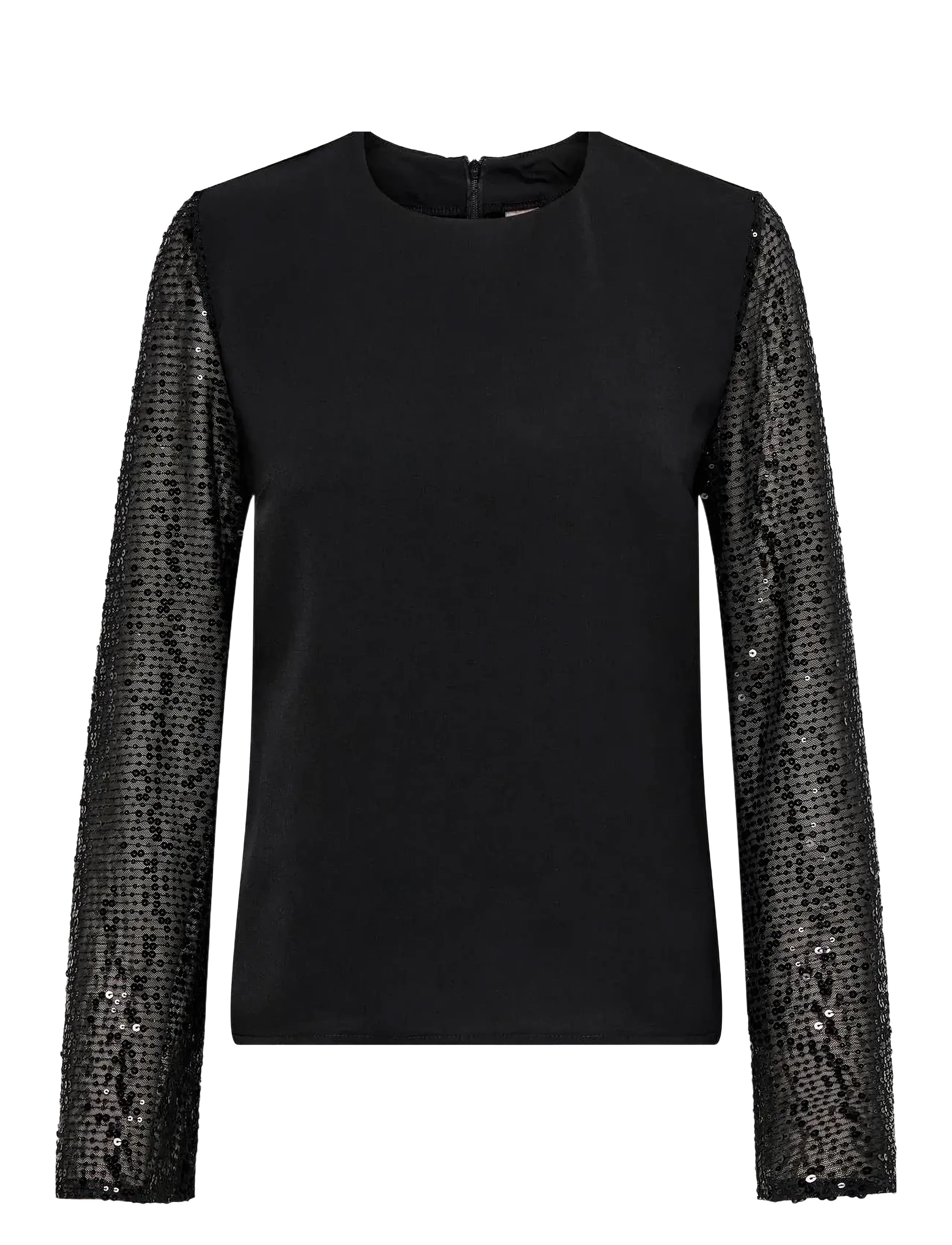 ONLY ONLTHALIA LIFE LS SEQUINS MIX TOP WVN - Bluser - BLACK / black