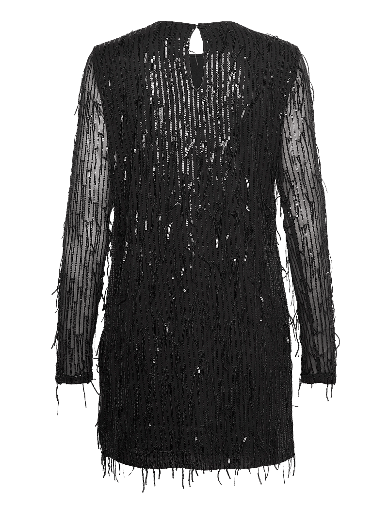 ONLY - ONLANIKA SPACY LS SHORT DRESS WVN - pailletkjoler - black - 1