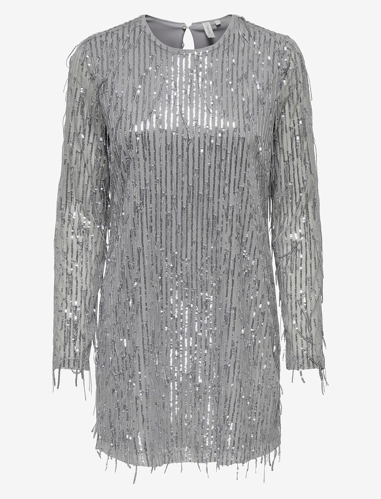 ONLY - ONLANIKA SPACY LS SHORT DRESS WVN - paljettklänningar - vapor blue - 1