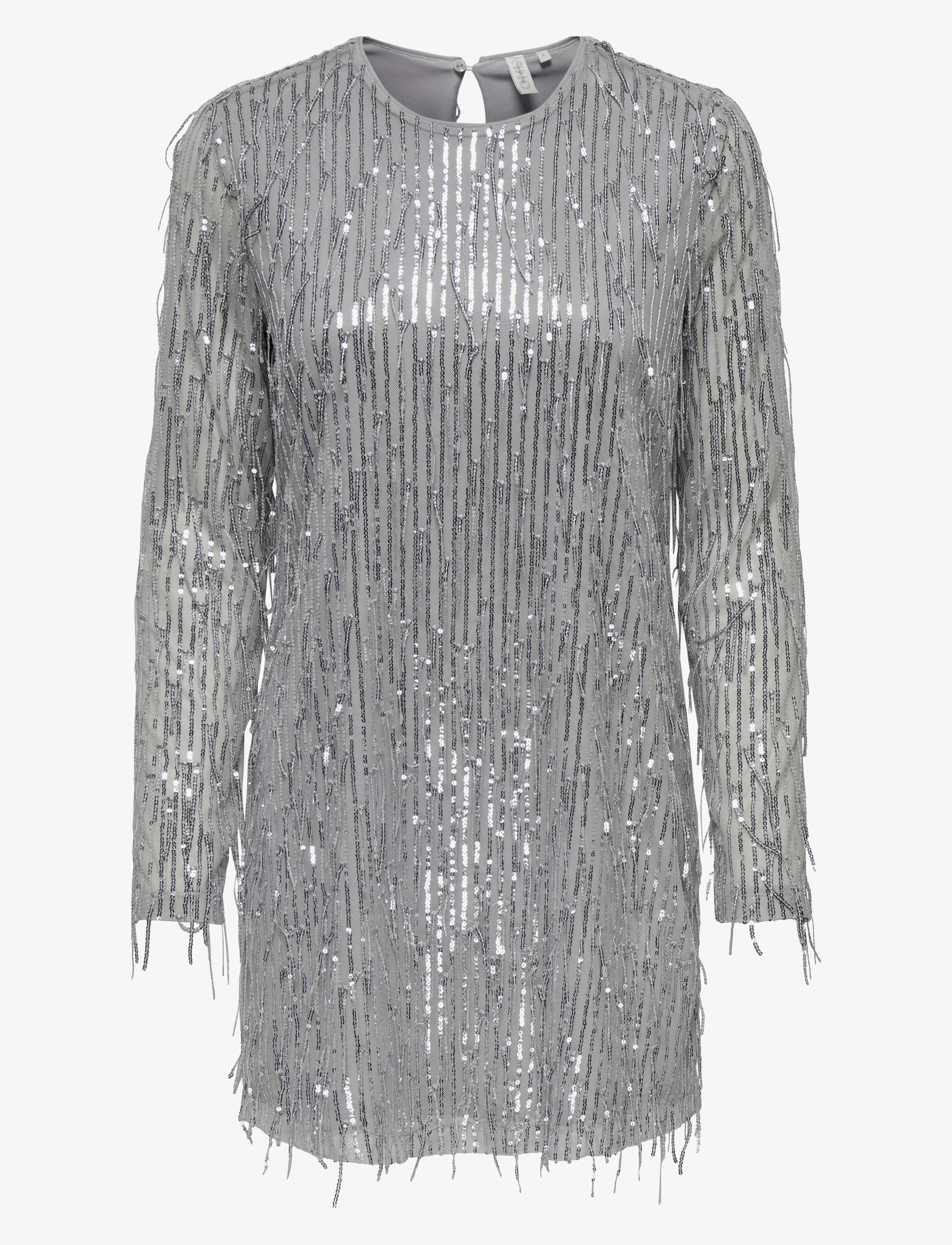 ONLY ONLANIKA SPACY LS SHORT DRESS WVN - Pailletkjoler - VAPOR BLUE / silver