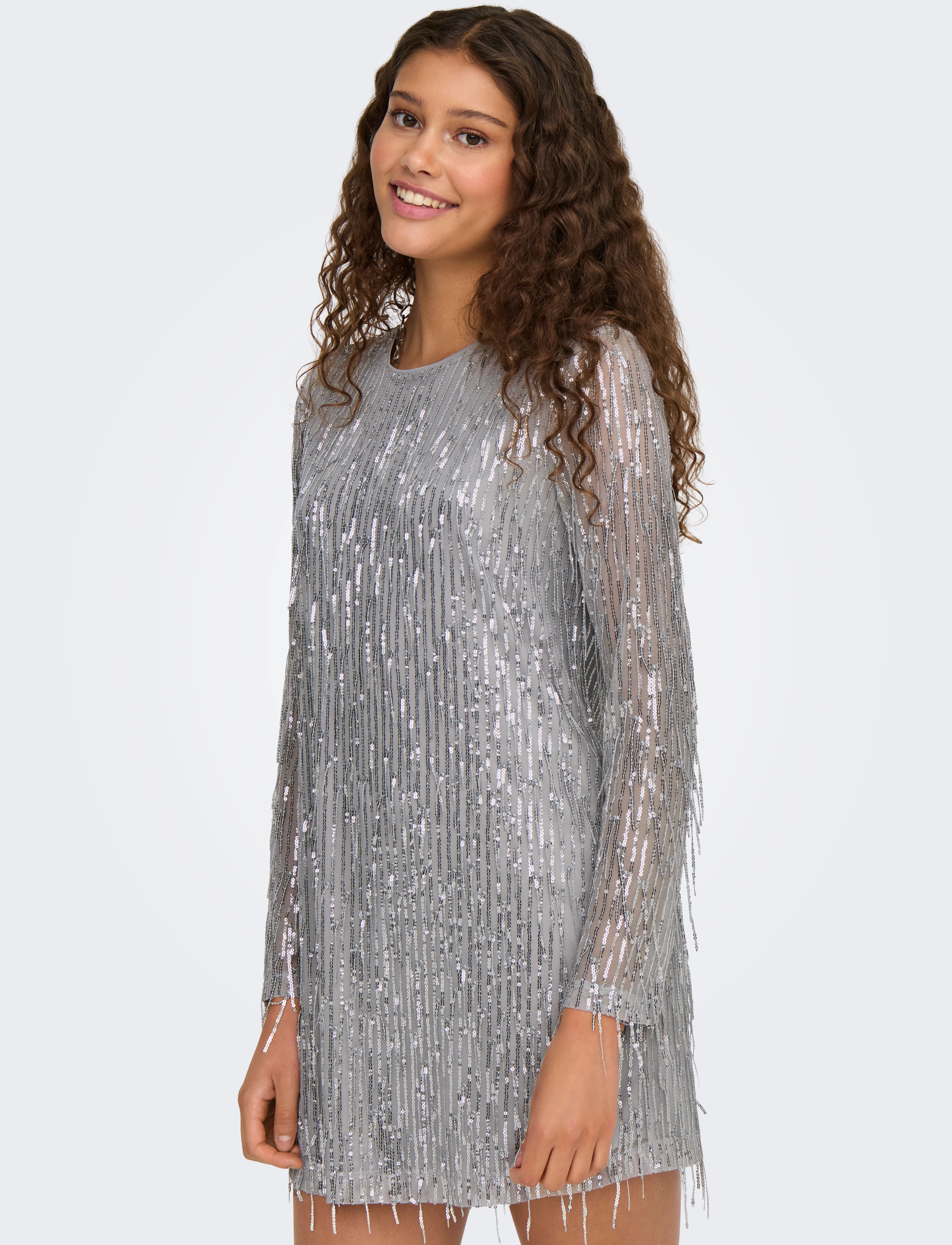 ONLY - ONLANIKA SPACY LS SHORT DRESS WVN - laveste priser - vapor blue - 5