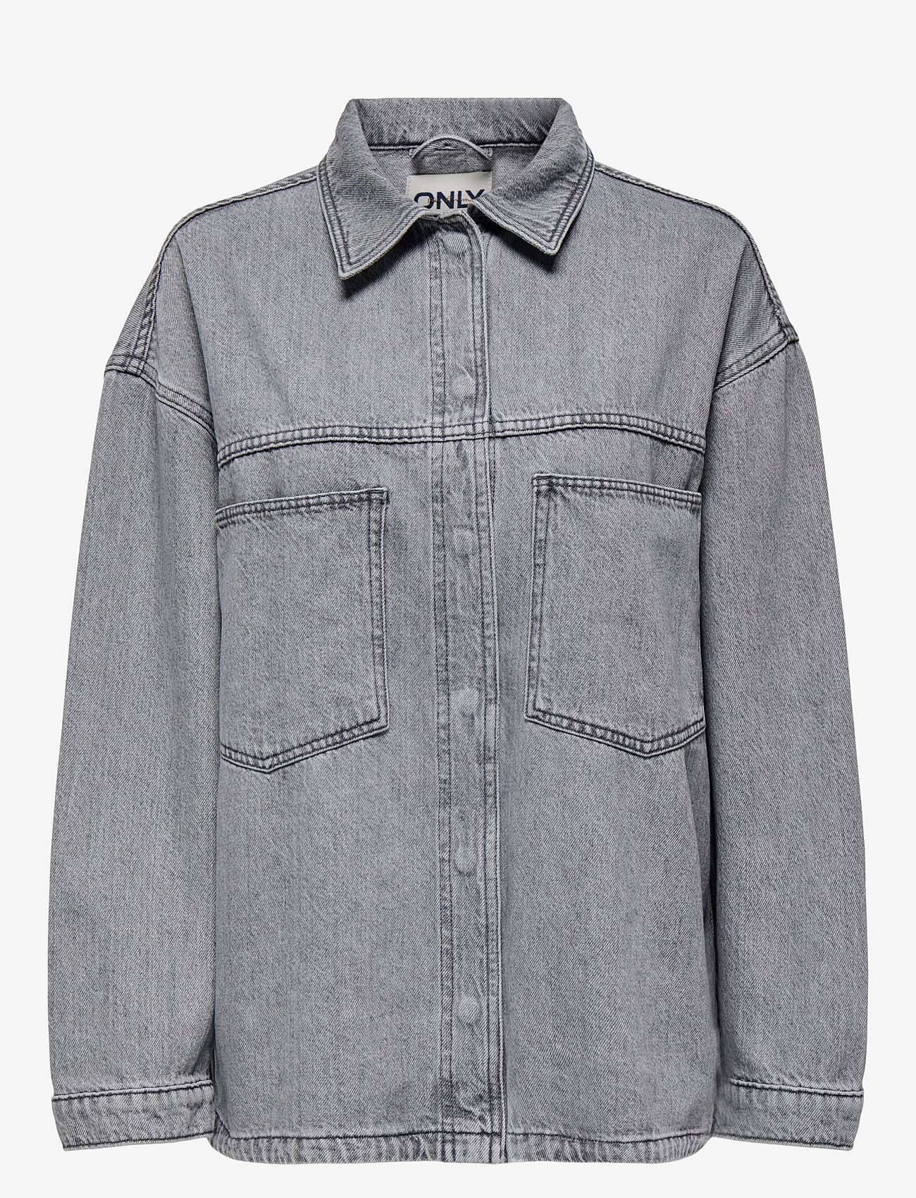ONLY - ONLEMMIE L/S SHIRT GREY DNM AZG NOOS - denim jackets - medium grey denim - 1