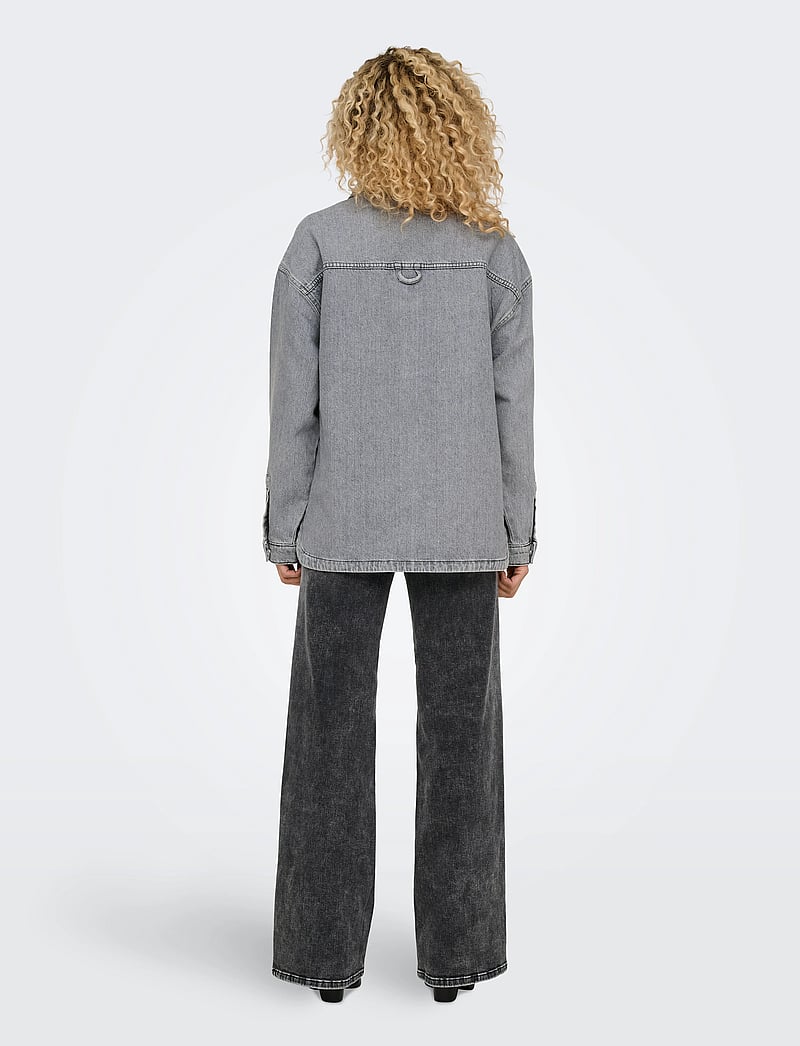 ONLY - ONLEMMIE L/S SHIRT GREY DNM AZG NOOS - denim jackets - medium grey denim - 3