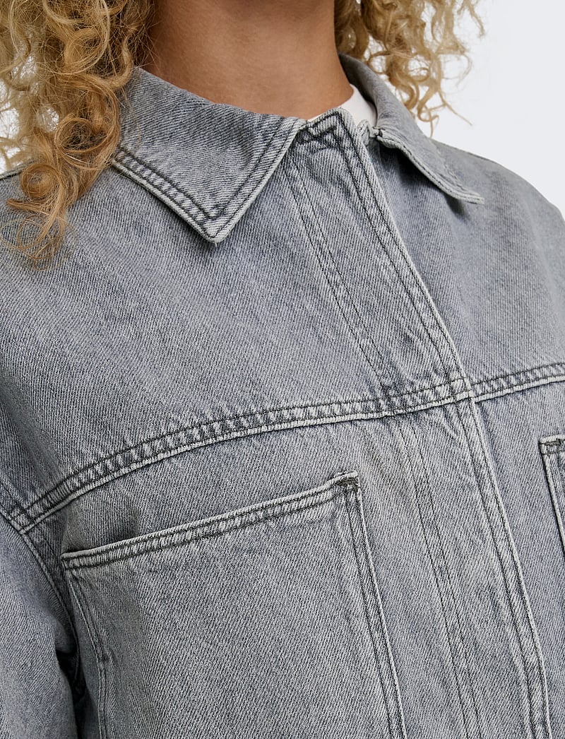 ONLY - ONLEMMIE L/S SHIRT GREY DNM AZG NOOS - denim jackets - medium grey denim - 4