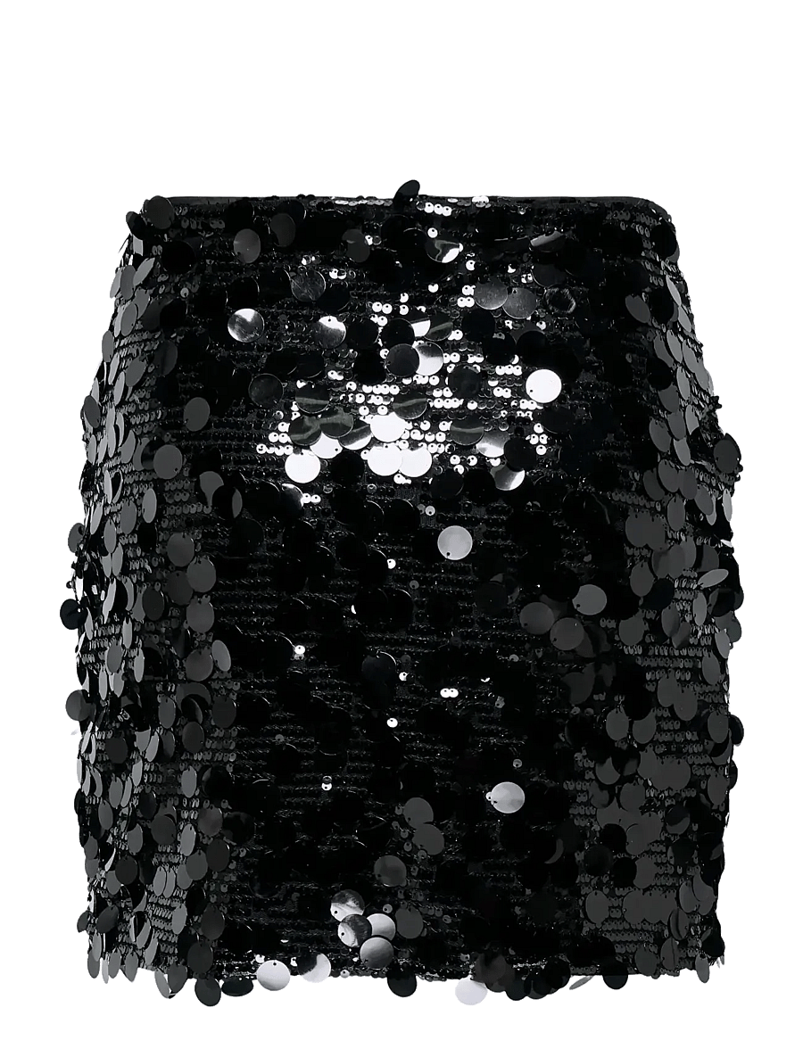 ONLY - ONLJADEL SEQUINS SKIRT WVN - pailletten-röcke - black - 2