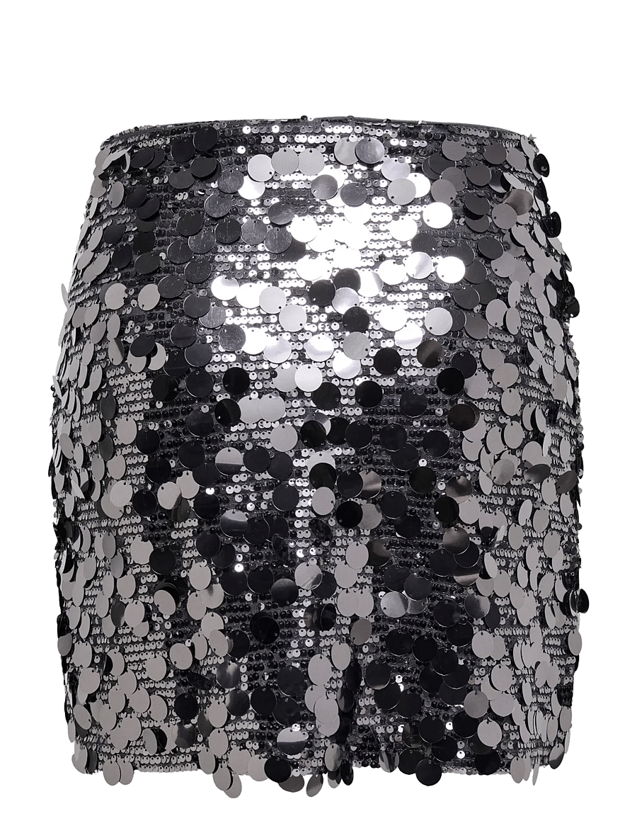 ONLY - ONLJADEL SEQUINS SKIRT WVN - pailletten-röcke - gunmetal - 2