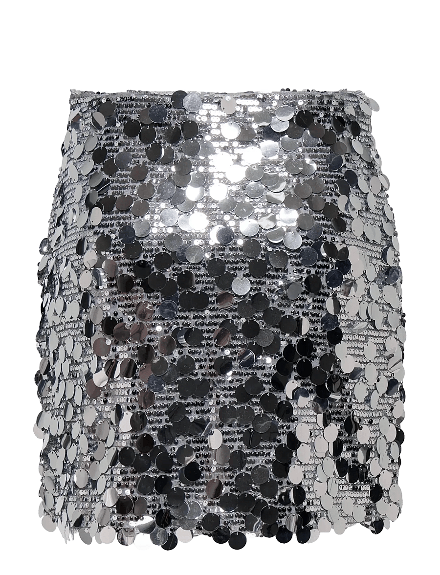 ONLY - ONLJADEL SEQUINS SKIRT WVN - silver - 2