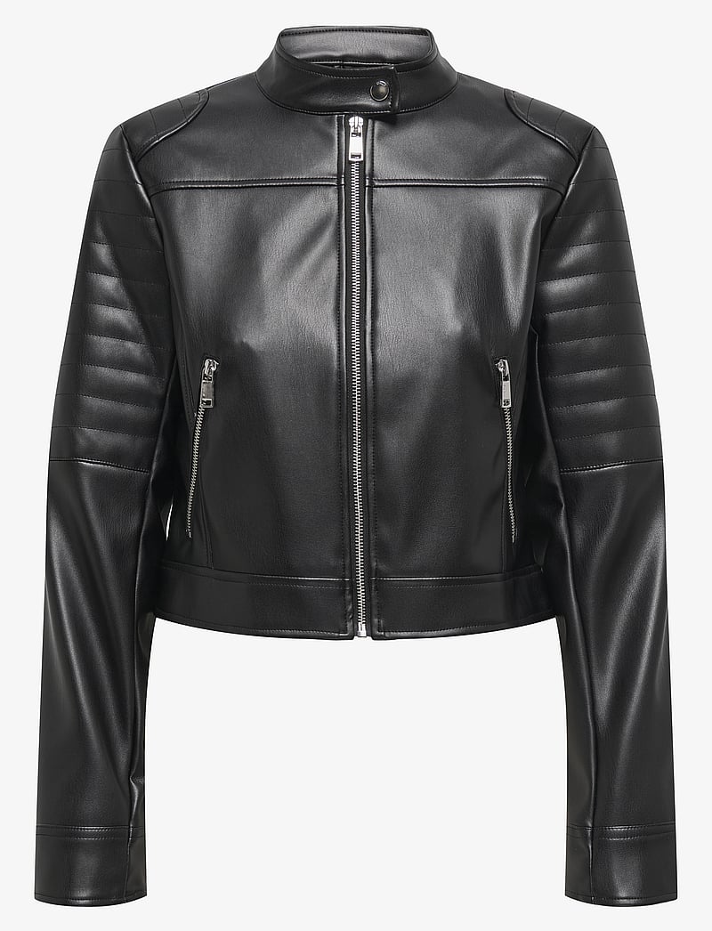 ONLY - ONLSARAMY FAUX LEATH MOTO JACKET CC OTW - skinnjackor - black - 0