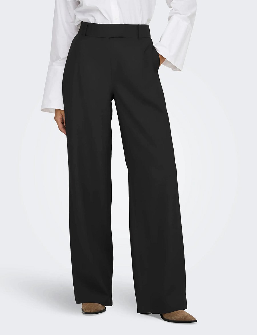 ONLY - ONLLINDA HW STR MEL PANTS TLR NOOS - black - 0