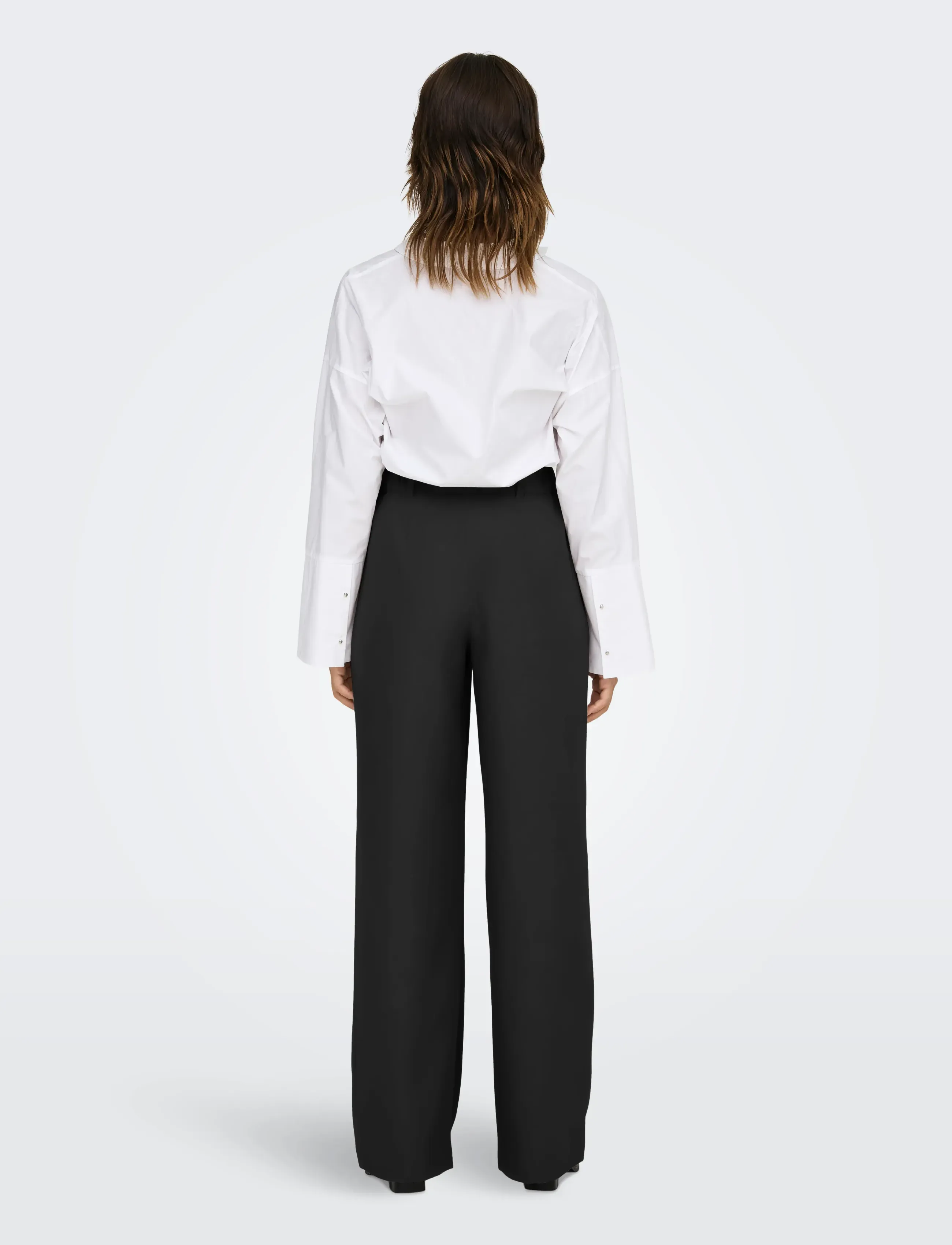 ONLY - ONLLINDA HW STR MEL PANTS TLR NOOS - black - 3