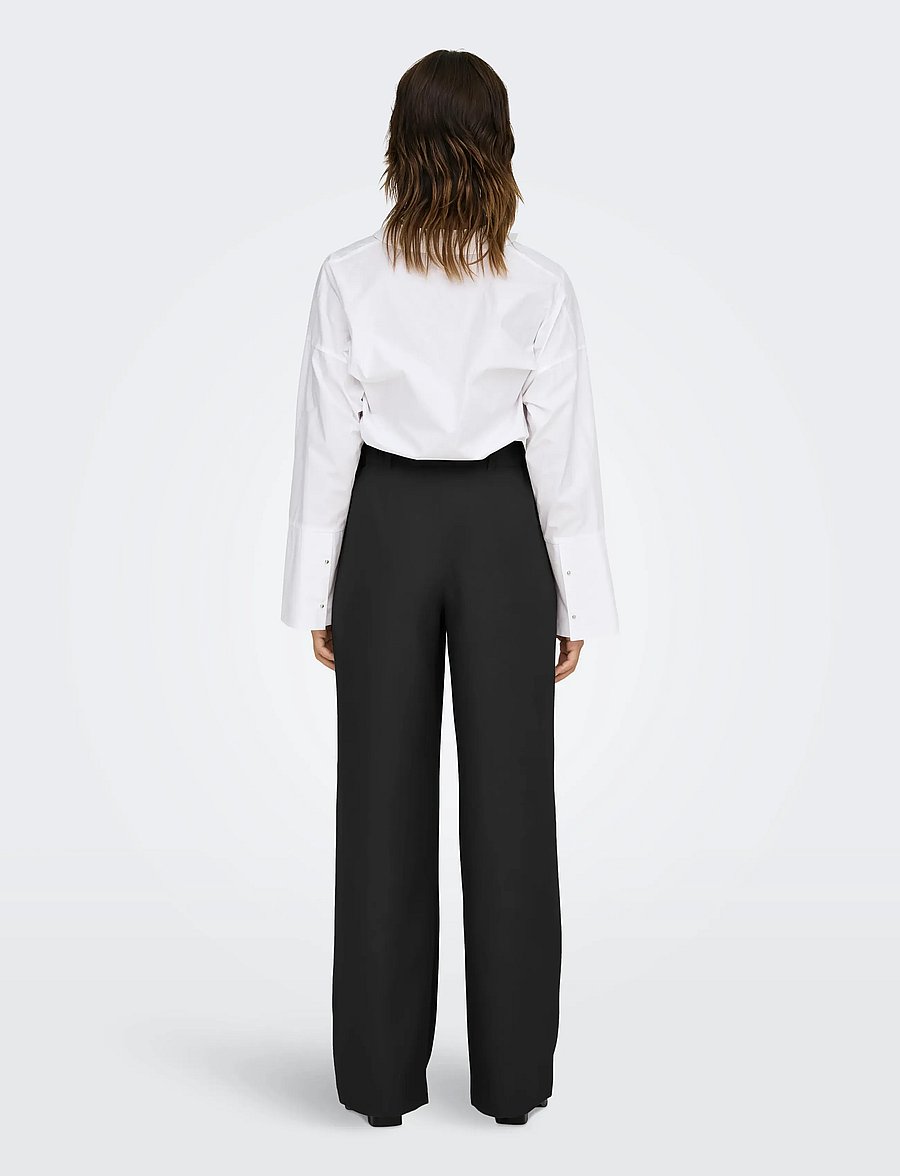 ONLY - ONLLINDA HW STR MEL PANTS TLR NOOS - black - 3