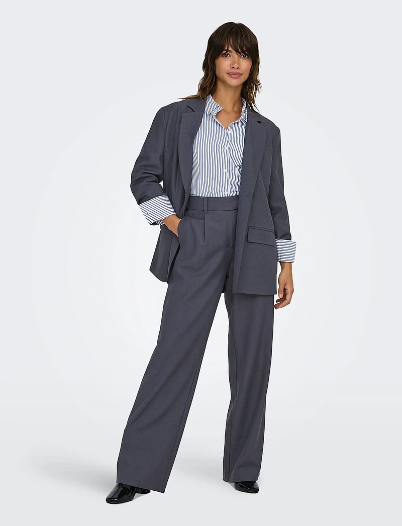 ONLY - ONLLINDA HW STR MEL PANTS TLR NOOS - habitbukser - night sky - 4