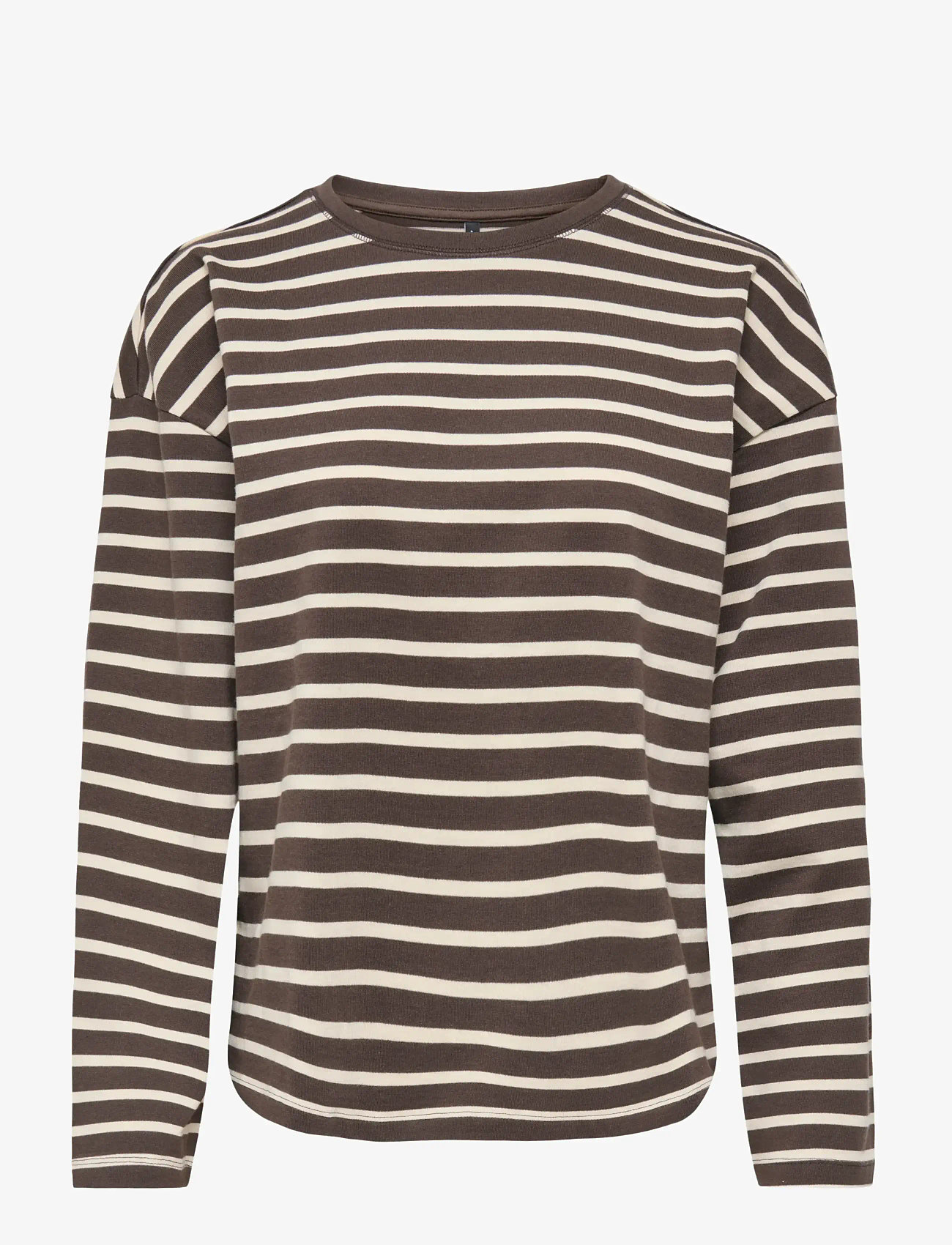 ONLY - ONLNEW SOPH L/S O-NECK TOP BOX JRS - langærmede toppe - black coffee - 1