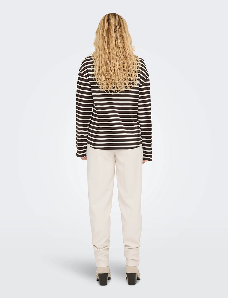 ONLY - ONLNEW SOPH L/S O-NECK TOP BOX JRS - langærmede toppe - black coffee - 3