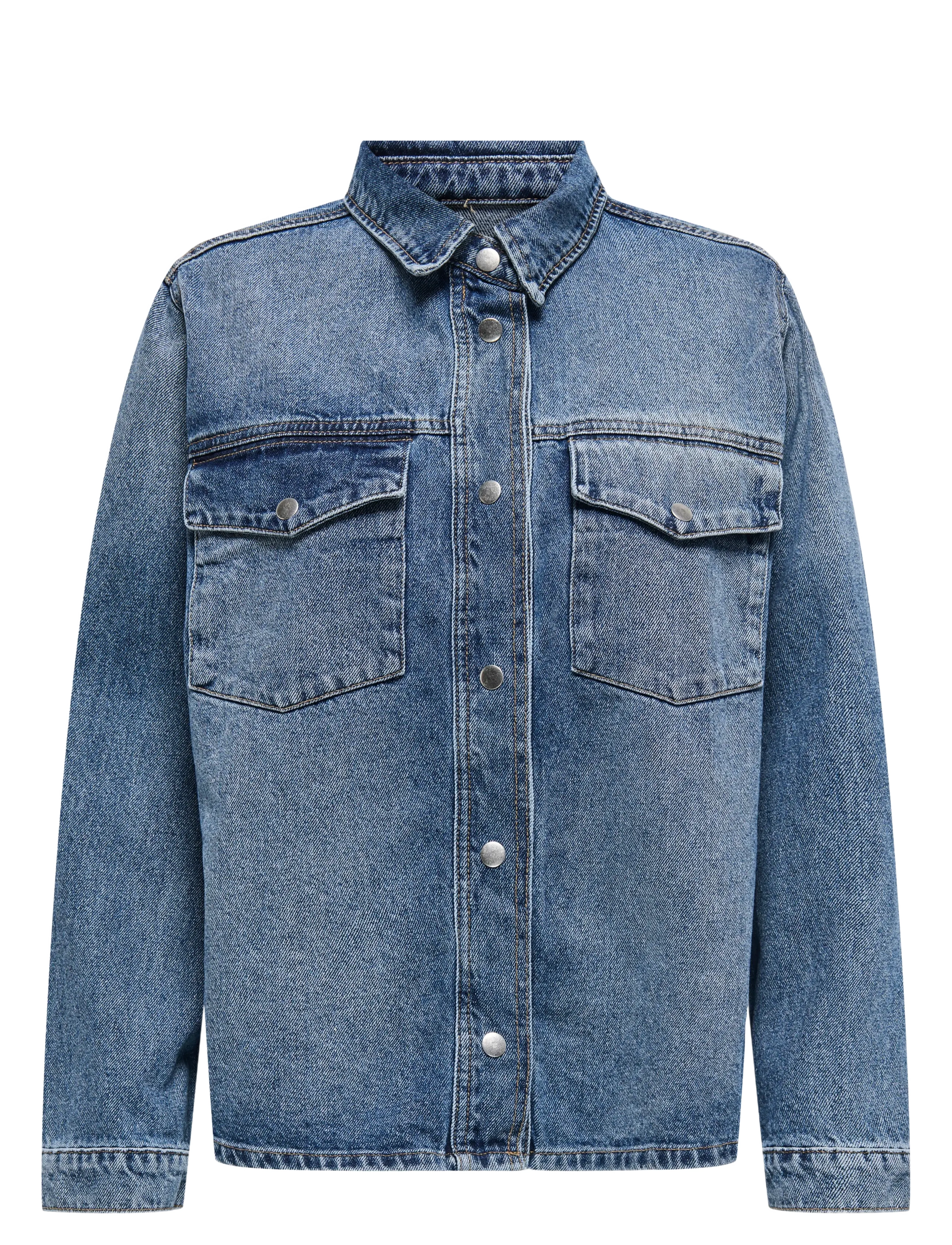 ONLY ONLELLA L/S POCKET SHIRT TAI519 DNM NOOS - Bluser & Skjorter - MEDIUM BLUE DENIM / blue