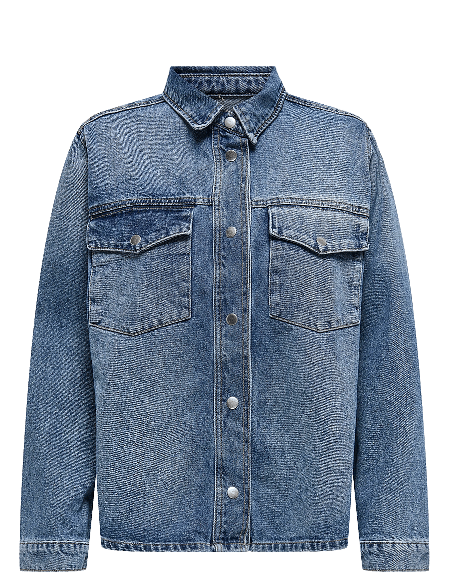 ONLY - ONLELLA L/S POCKET SHIRT TAI519 DNM NOOS - jeanshemden - medium blue denim - 1