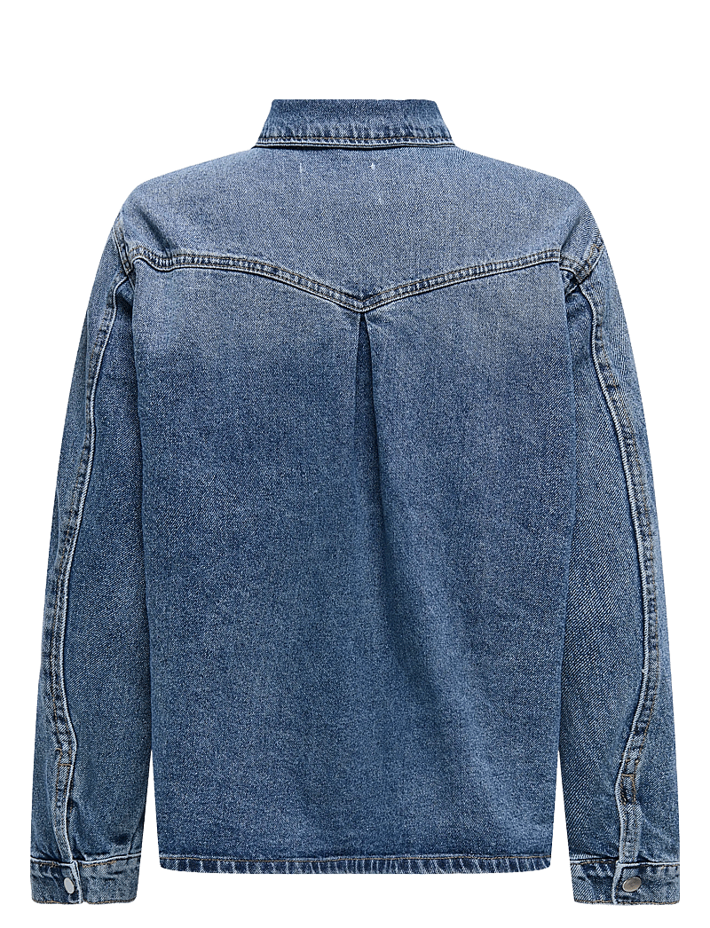 ONLY - ONLELLA L/S POCKET SHIRT TAI519 DNM NOOS - teksasärgid - medium blue denim - 2