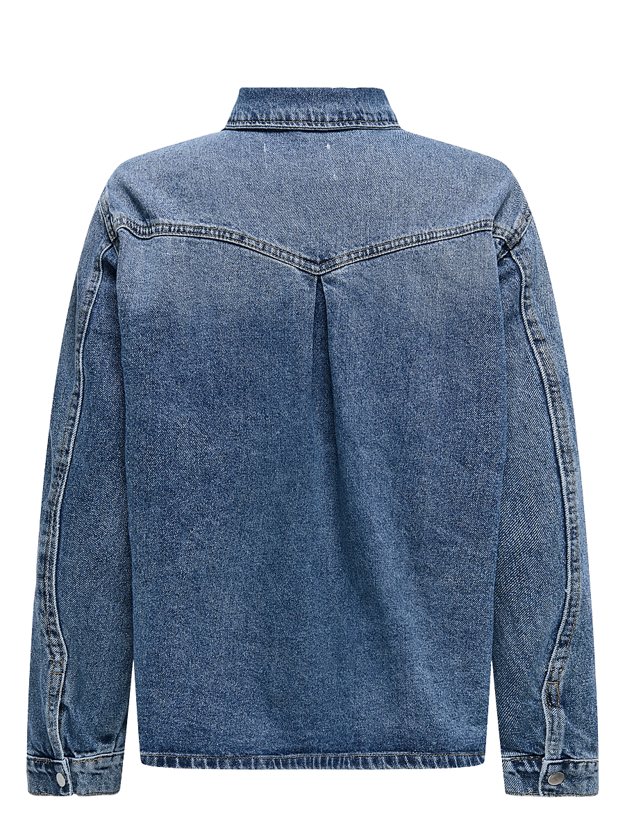 ONLY - ONLELLA L/S POCKET SHIRT TAI519 DNM NOOS - jeanshemden - medium blue denim - 2
