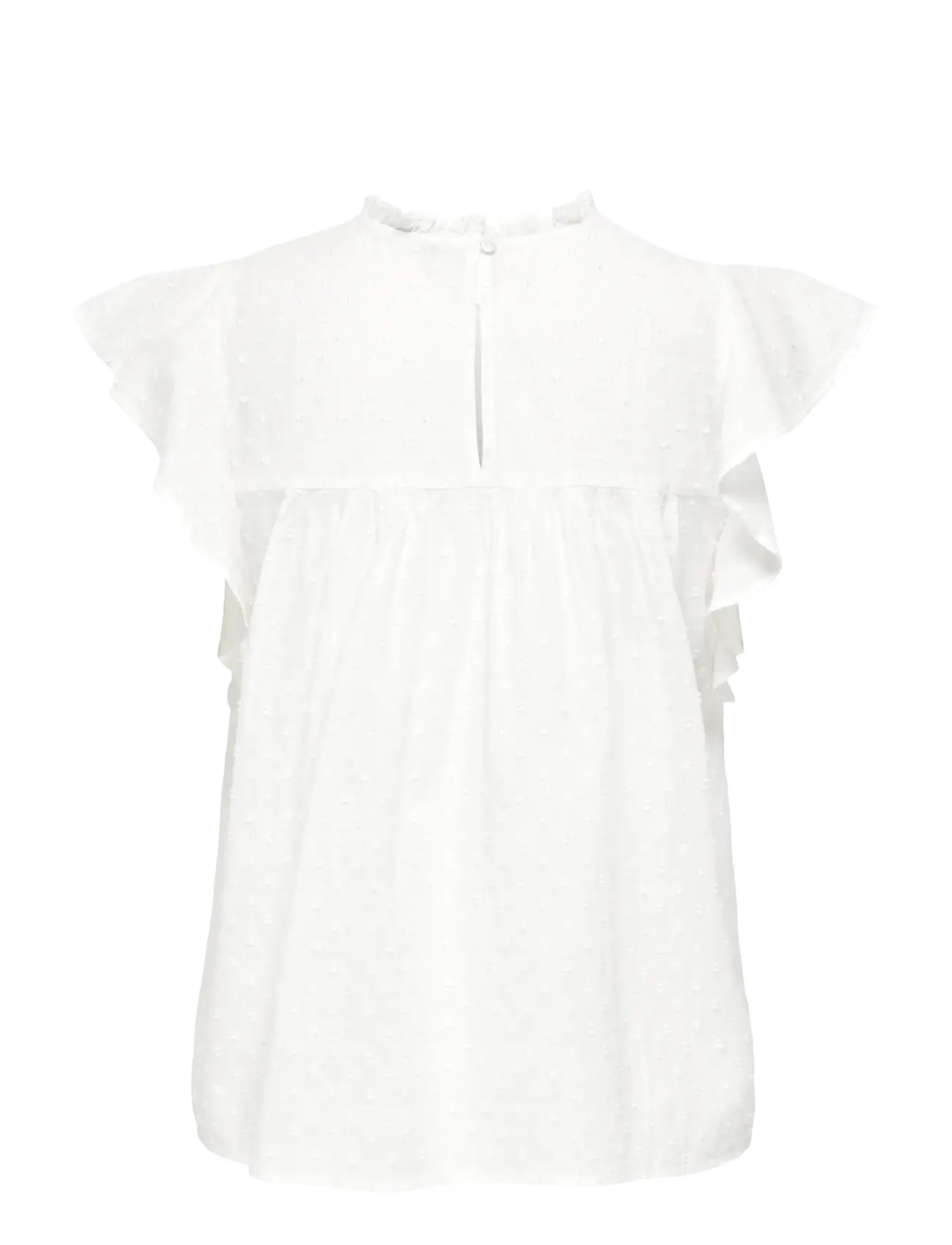 ONLY - ONLKATTI S/S DOBBY TOP WVN NOOS - short-sleeved blouses - cloud dancer - 2