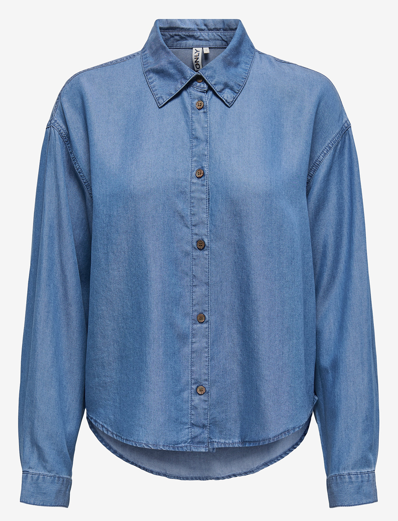 ONLY - ONLCHARIS LIFE LS SHIRT CC WVN - långärmade skjortor - medium blue denim - 1