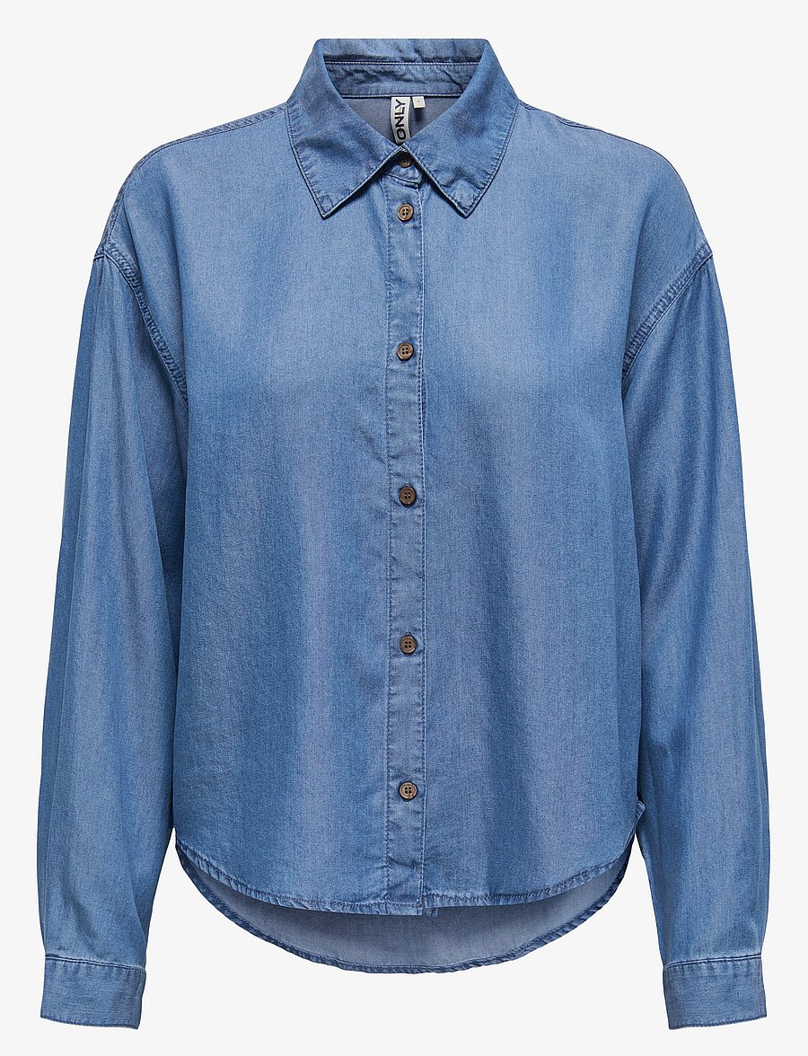 ONLY - ONLCHARIS LIFE LS SHIRT CC WVN - medium blue denim - 1