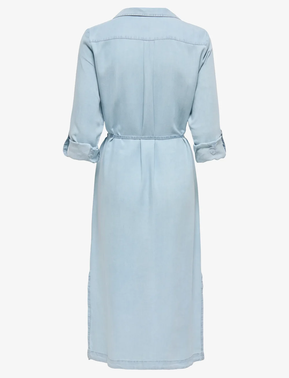 ONLY - ONLCHARIS LIFE LS BEL SHIRT DRESS CC WVN - skjortekjoler - light blue denim - 2