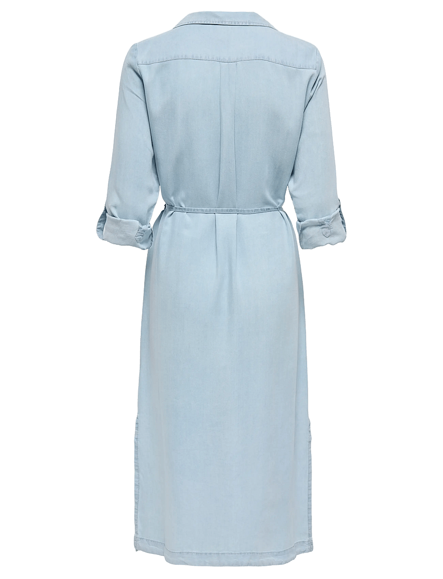 ONLY - ONLCHARIS LIFE LS BEL SHIRT DRESS CC WVN - light blue denim - 2