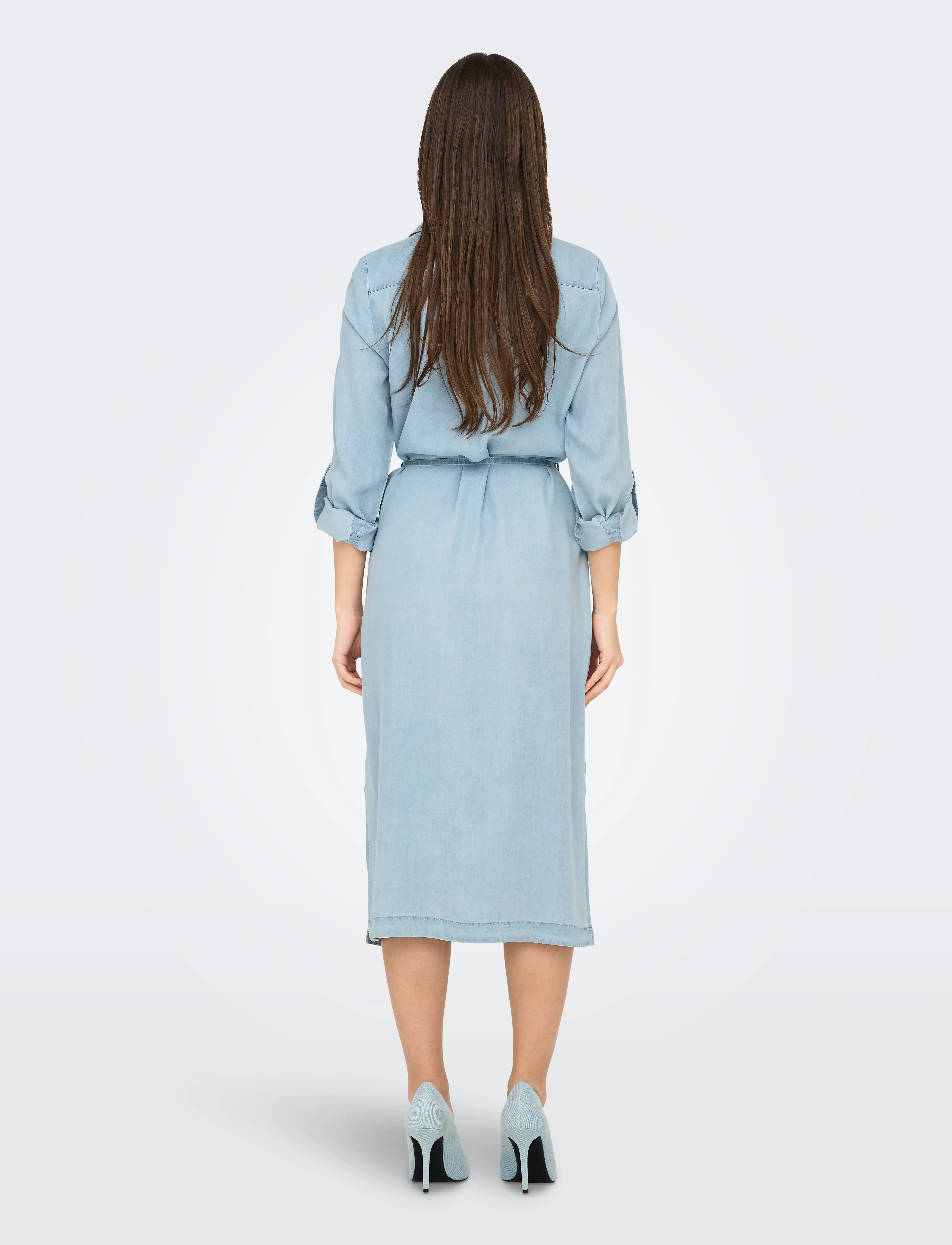 ONLY - ONLCHARIS LIFE LS BEL SHIRT DRESS CC WVN - light blue denim - 3
