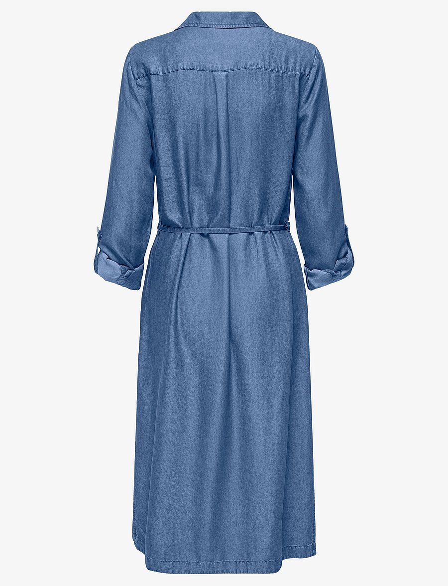 ONLY - ONLCHARIS LIFE LS BEL SHIRT DRESS CC WVN - medium blue denim - 2