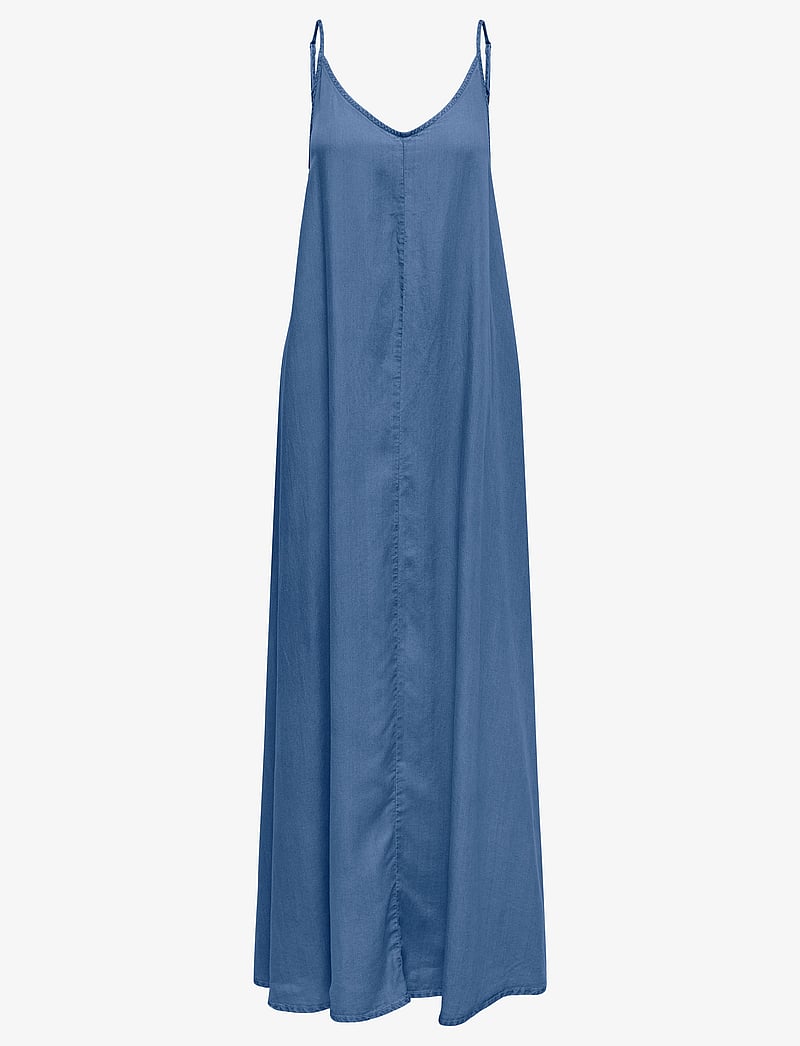 ONLY - ONLCHARIS LIFE STRAP MAXI DRESS CC WVN - Õlapaeltega kleidid - medium blue denim - 0