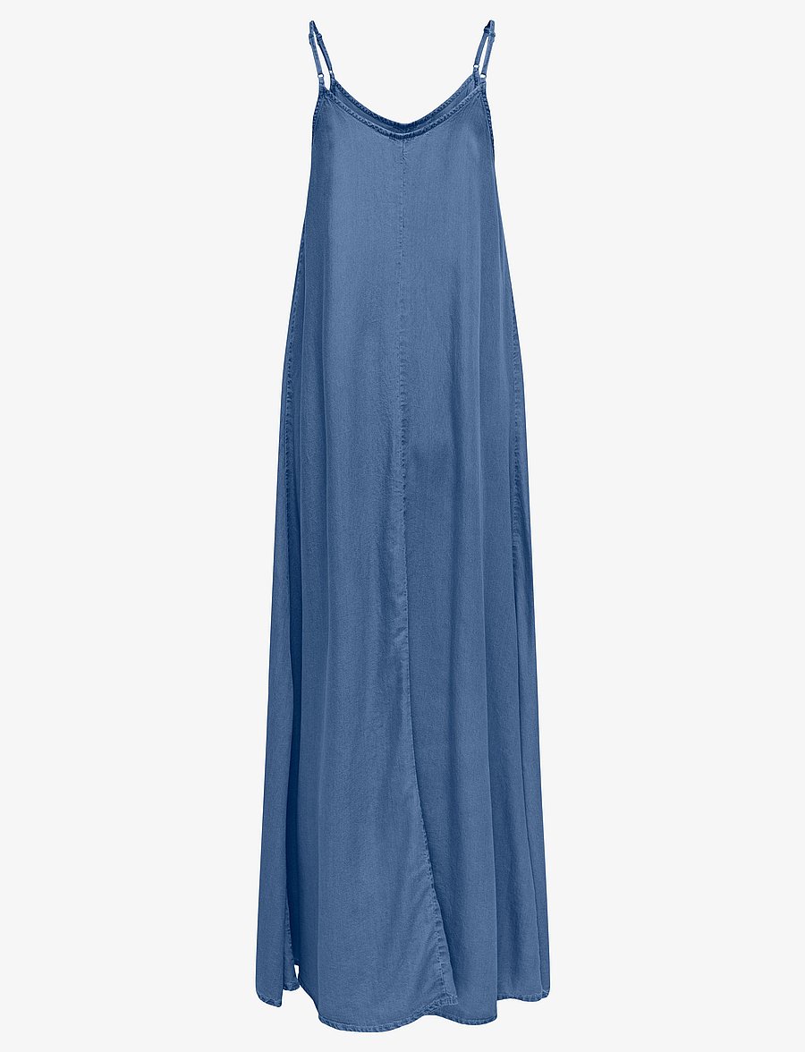 ONLY - ONLCHARIS LIFE STRAP MAXI DRESS CC WVN - slip dresses - medium blue denim - 1
