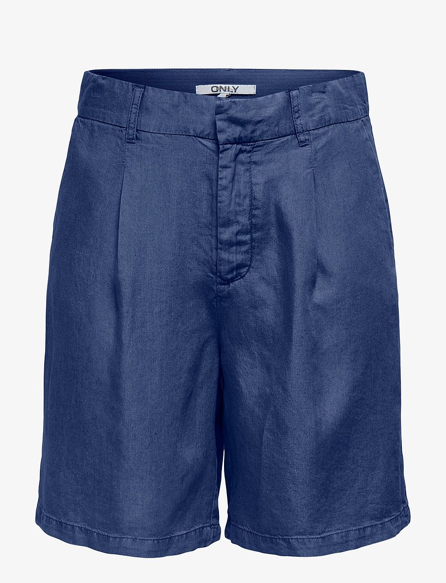 ONLY - ONLCHARIS LIFE MW LONG SHORT CC WVN - lühikesed vabaajapüksid - dark blue denim - 0