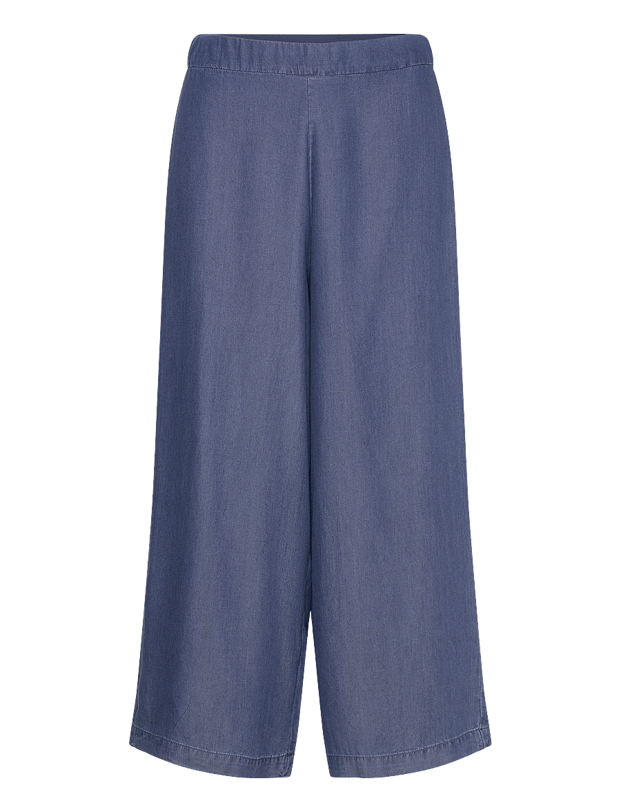 ONLY - ONLCHARIS LIFE LONG CULOTTE PANT CC WVN - culottes - dark blue denim - 0
