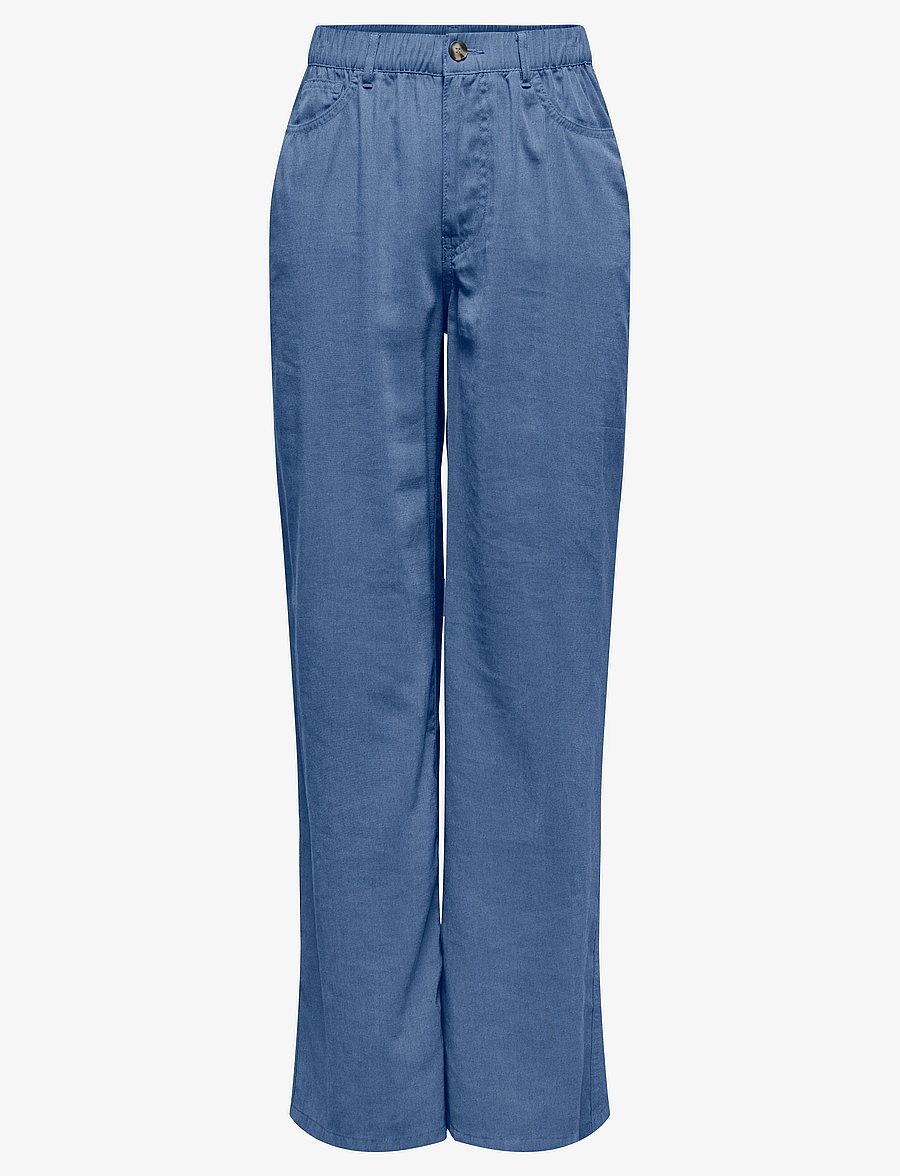 ONLY - ONLCHARIS LIFE MW PANT CC WVN - bukser med lige ben - medium blue denim - 0