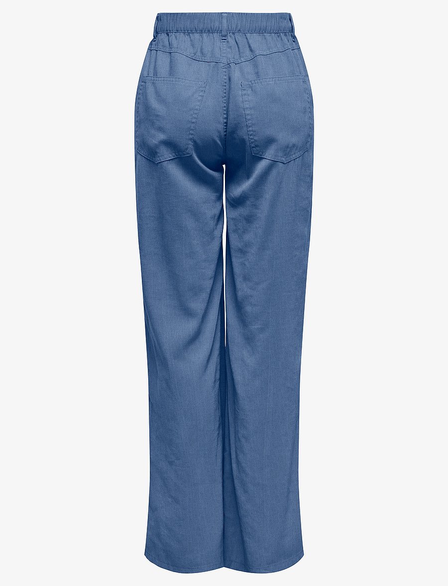 ONLY - ONLCHARIS LIFE MW PANT CC WVN - bukser med lige ben - medium blue denim - 1