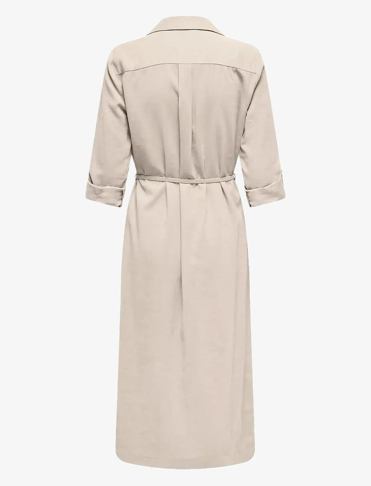 ONLY - ONLARIS LIFE LS BELT SHIRT DRESS CC WVN - skjortklänningar - pumice stone - 1