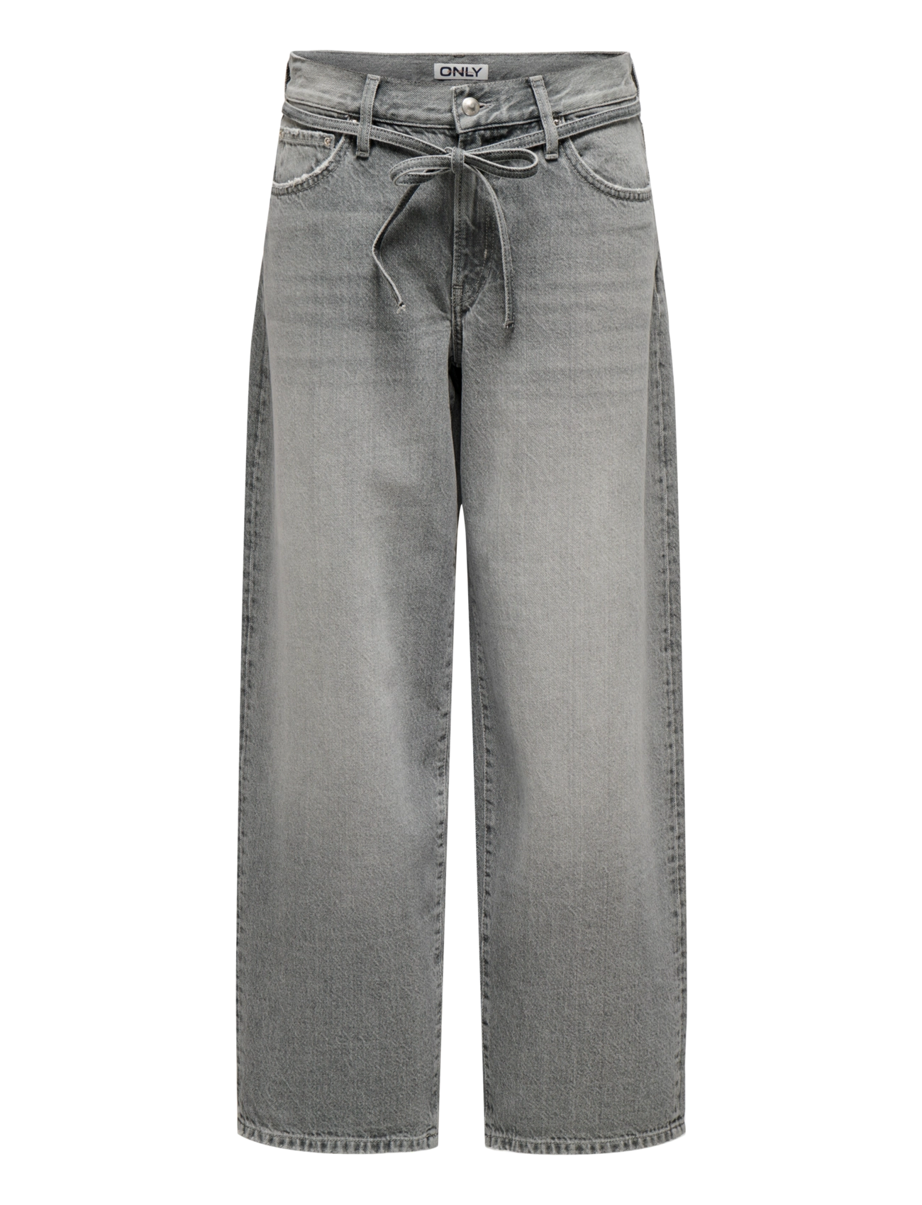 ONLY - ONLGIANNA MW STRAIGHT DNM DOT757 NOOS - hosen mit weitem bein - medium grey denim - 1