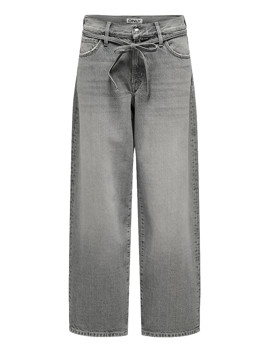 ONLY - ONLGIANNA MW STRAIGHT DNM DOT757 NOOS - hosen mit weitem bein - medium grey denim - 1