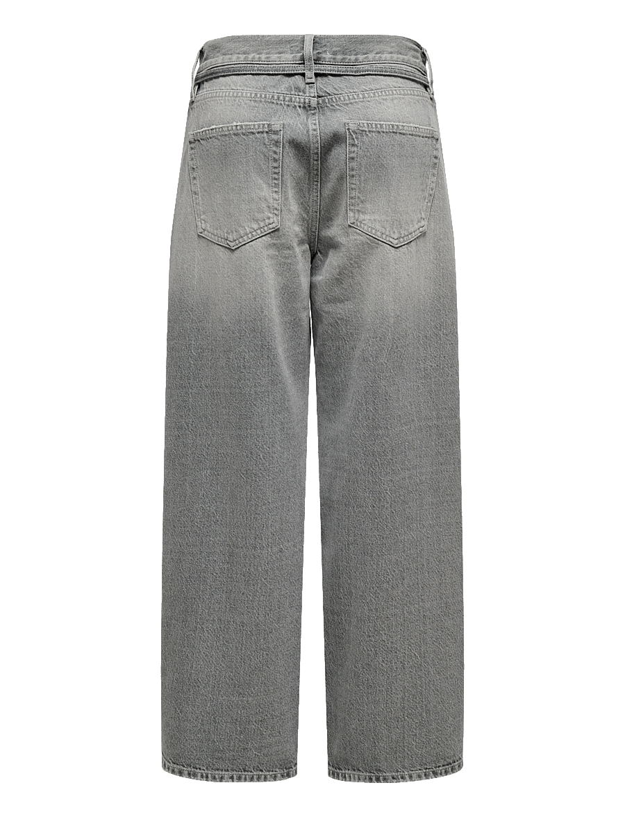 ONLY - ONLGIANNA MW STRAIGHT DNM DOT757 NOOS - hosen mit weitem bein - medium grey denim - 2