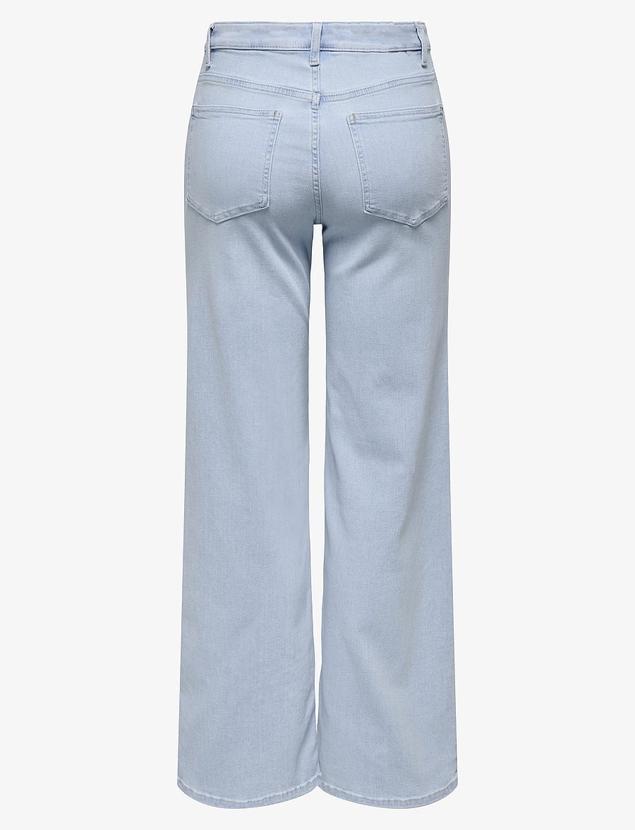 ONLY - ONLMADISON BLUSH HW WIDE DNM CRO495 NOOS - pantalons larges - light blue bleached denim - 2