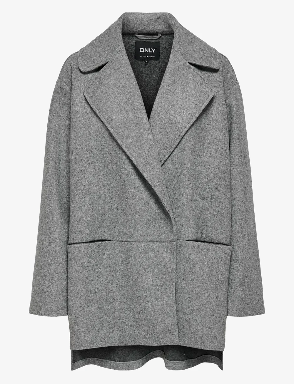 ONLY - ONLNANCY LIFE LOOSE COAT CS OTW - kevadmantlid - medium grey melange - 0